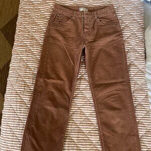 Free People slim corduroy pants